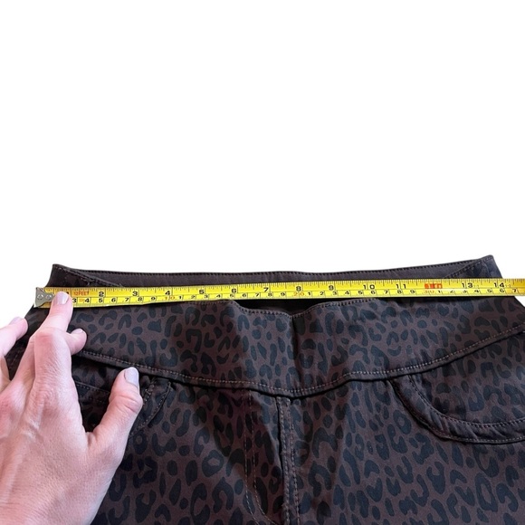 Cleo reversible leopard print pants brown small stretch office business casual - Picture 10 of 13